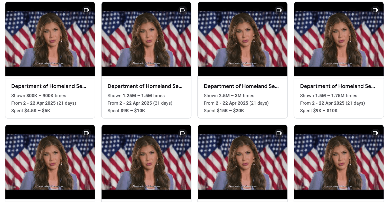 The US Has Spent Over $500,000 on Hyper-Targeted YouTube Ads to Discourage Irregular Migration