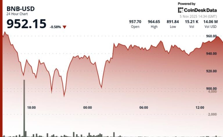 BNB Holds Firm Above $950 as Traders Defend Key Support Amid Market Slump