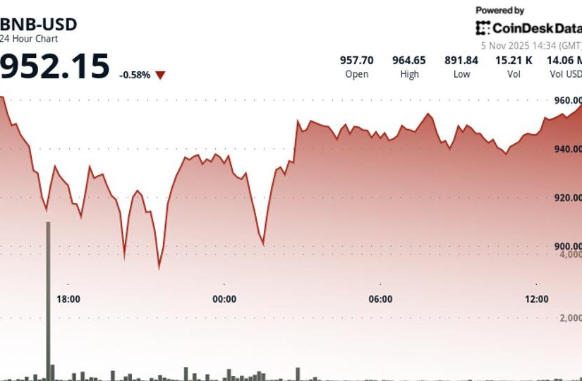 BNB Holds Firm Above $950 as Traders Defend Key Support Amid Market Slump